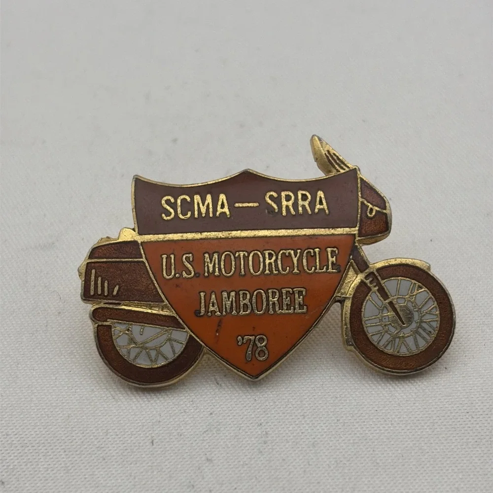 SCMA SRRA U.S. Motorcycle Jamboree 1978 Lapel Hat Pin Biker Vintage